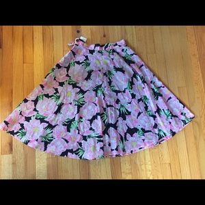 Floral midi skirt